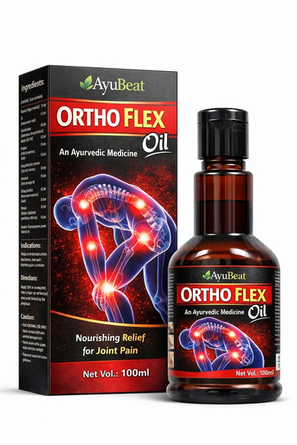 Ayubeat Ortho Flex Ayurvedic Pain Relief Oil – 120ml (100ml + 20ml Free)