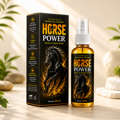 Horse Power Ayurvedic Body Massage Oil for Men – 50 ml