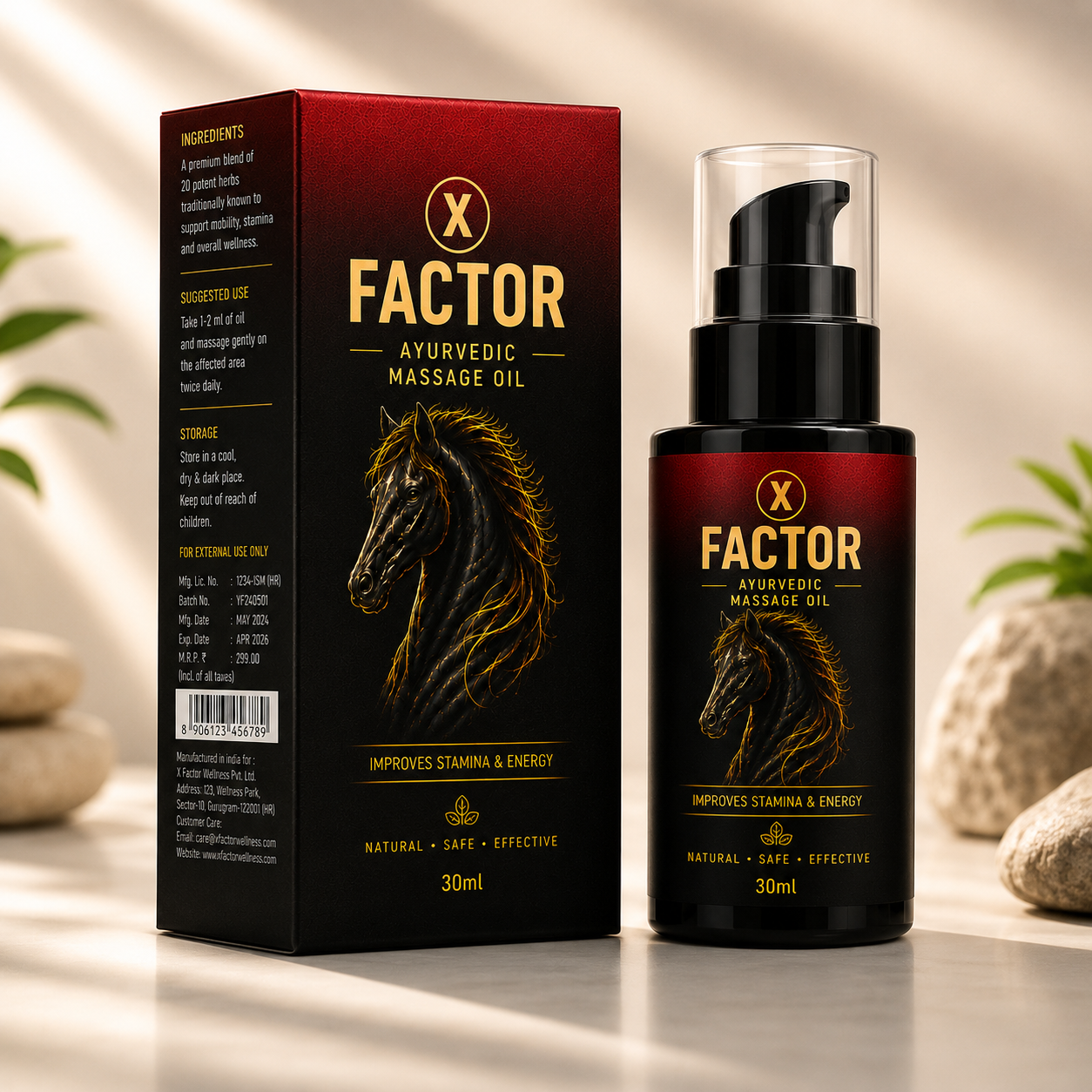X Factor Ayurvedic Massage Oil for Men – 30ml