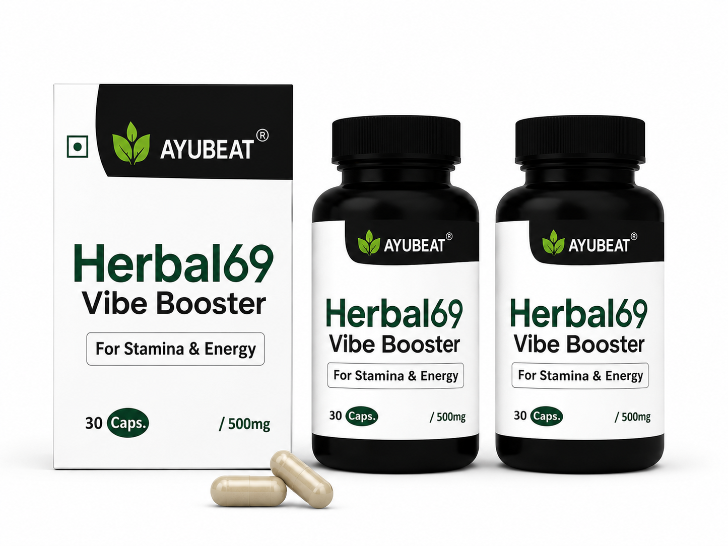 AYUBEAT Herbal 69 Capsules – 30 Vegetarian Capsules
