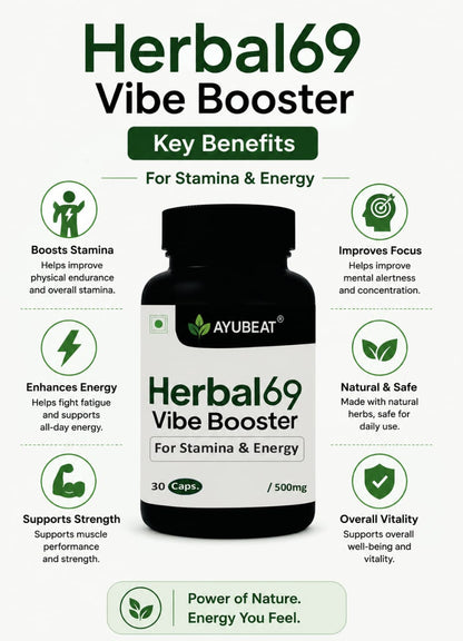 AYUBEAT Herbal 69 Capsules – 30 Vegetarian Capsules