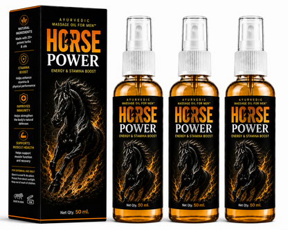 Horse Power Ayurvedic Body Massage Oil for Men – 50 ml