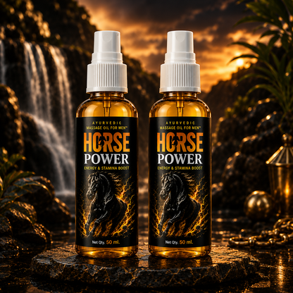 Horse Power Ayurvedic Body Massage Oil for Men – 50 ml