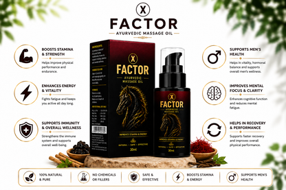 X Factor Ayurvedic Massage Oil for Men – 30ml