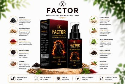 X Factor Ayurvedic Massage Oil for Men – 30ml