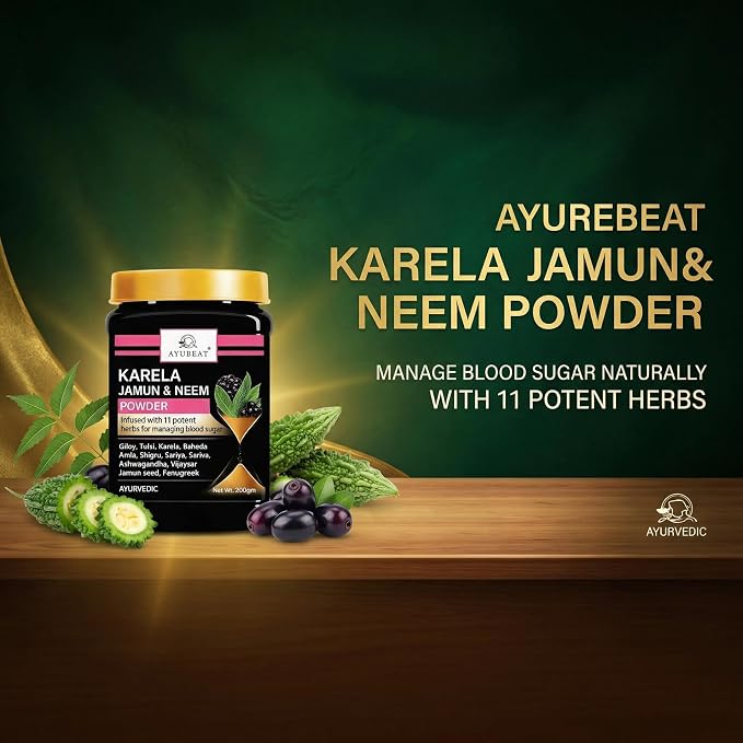Ayubeat Karela Jamun Neem Herbal Powder – 200g