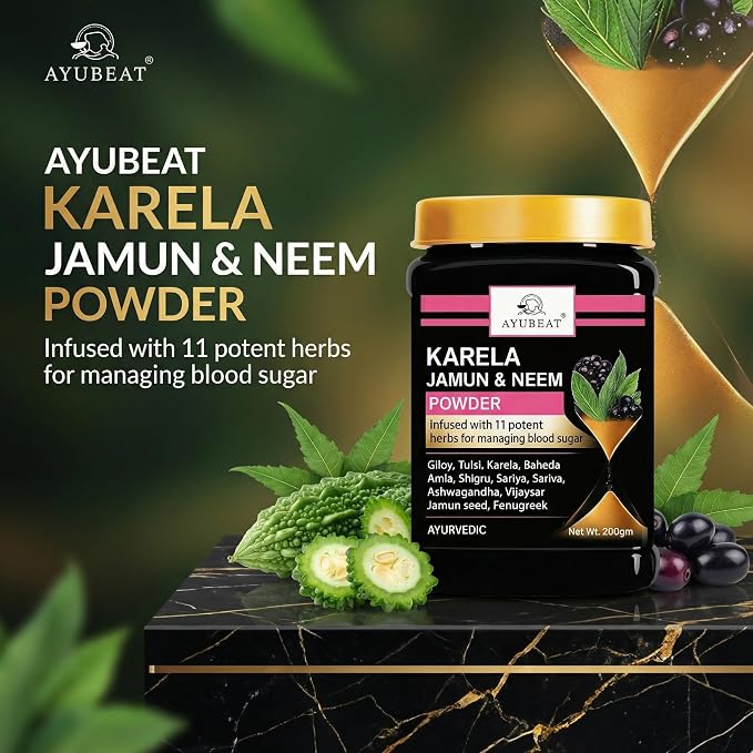 Ayubeat Karela Jamun Neem Herbal Powder – 200g