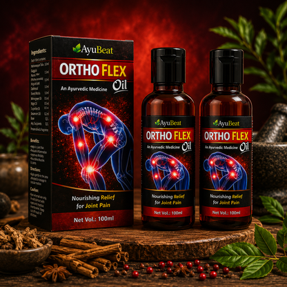 Ayubeat Ortho Flex Ayurvedic Pain Relief Oil – 120ml (100ml + 20ml Free)