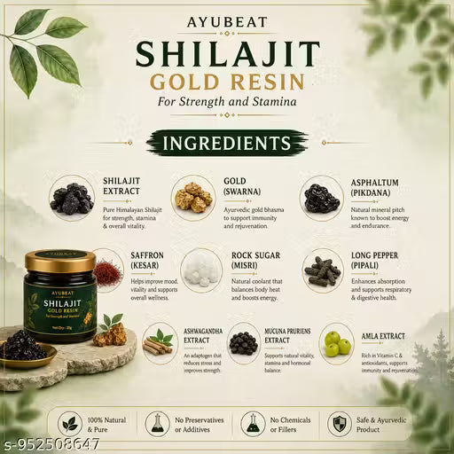 AYUBEAT Himalayan Shilajit Gold Resin – 20g