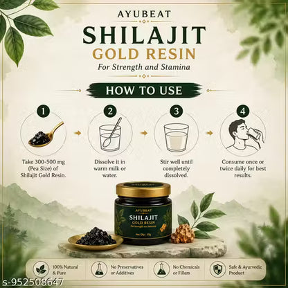 AYUBEAT Himalayan Shilajit Gold Resin – 20g