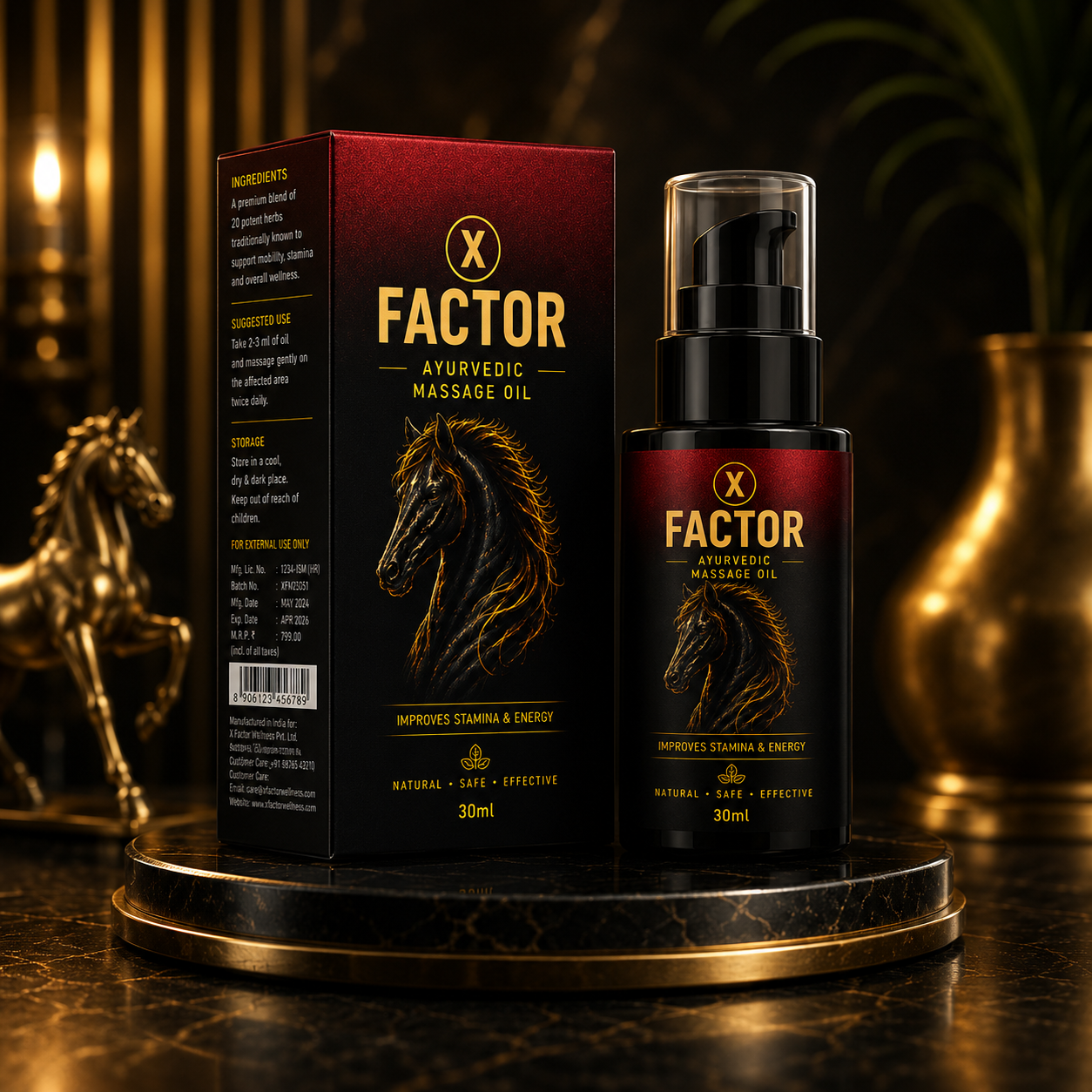 X Factor Ayurvedic Massage Oil for Men – 30ml